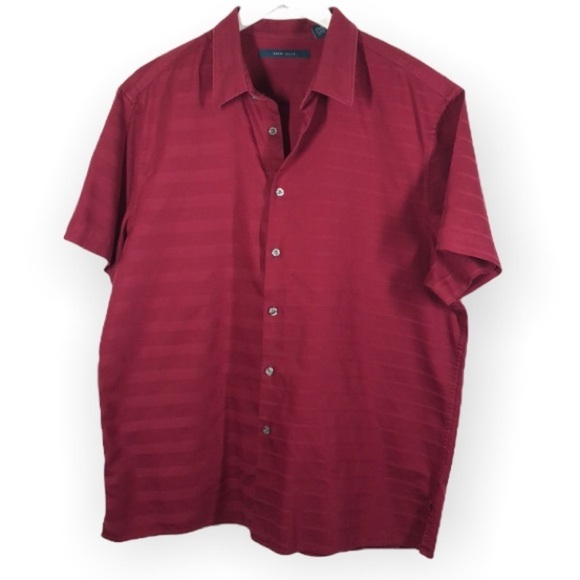 Perry Ellis men button down with stripes same color - Picture 1 of 8